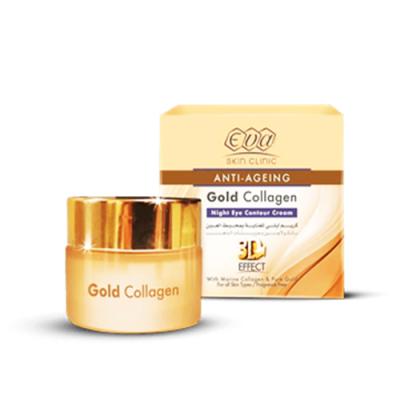 Eva Skin Clinic Gold Collagen Night Eye Contour Cream 3D Effect 24K 15 ml